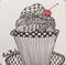 Art: Cup cake - Zentangle Inspired by Artist Ulrike 'Ricky' Martin