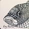 Art: Fish - Zentangle Inspired by Artist Ulrike 'Ricky' Martin