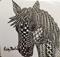 Art: Zentangle Inspired Horse by Artist Ulrike 'Ricky' Martin