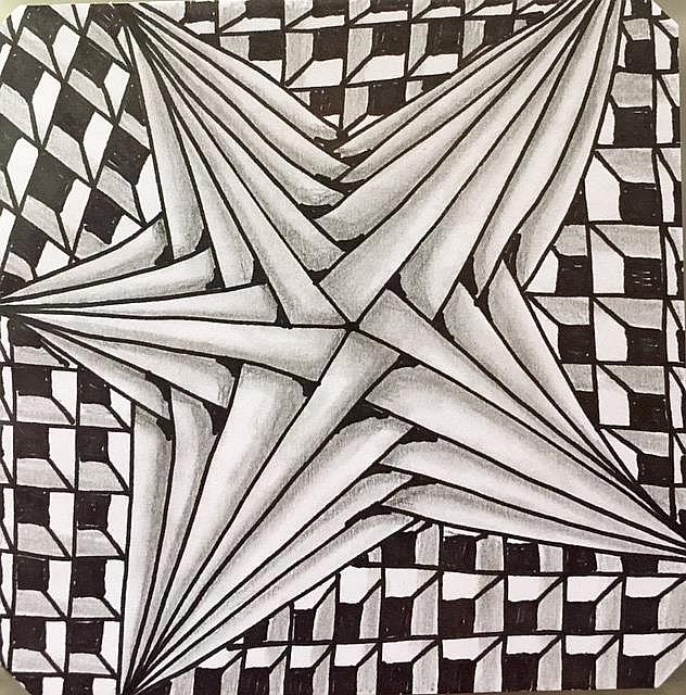 Art: Zentangle Inspired by Artist Ulrike 'Ricky' Martin