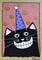 Art: smiley cat ~ ACEO by Artist S. Olga Linville