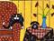Art: red/black/gold art card #1 by Artist S. Olga Linville