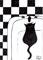 Art: black in white III   aceo/art card by Artist S. Olga Linville