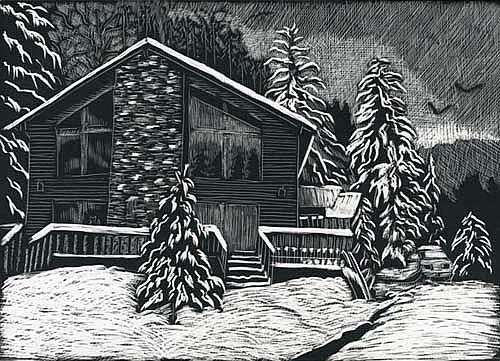 Art: Winter House by Artist Naquaiya
