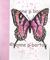 Art: Jewel Pink Butterfly original greeting card by Artist Ronne P Barton