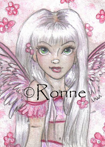 Art: Flower Angel by Artist Ronne P Barton