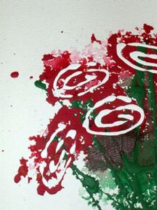 Detail Image for art Bucket-O-Roses (drip style)