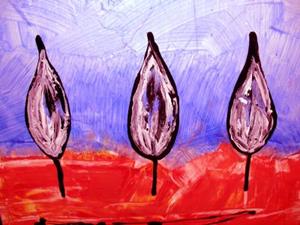 Detail Image for art 3 Trees Alone