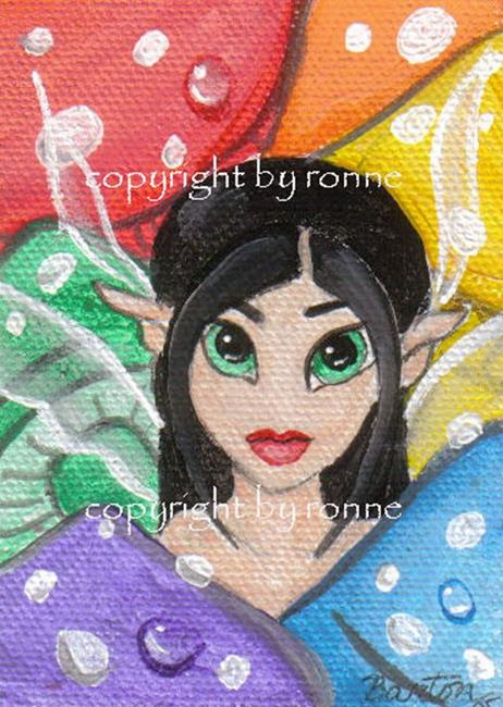 Art: Fantasy Mushrooms by Artist Ronne P Barton