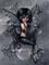 Art: Butterflies and Bubbles: Black by Artist Ronne P Barton