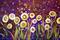 Art: FLOWERS in PURPLE SUNSET  by Artist LUIZA VIZOLI