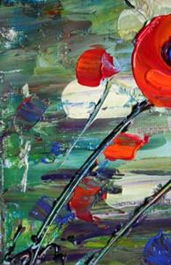 Detail Image for art RED POPPIES Oil Painting
