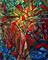 Art: HIDDEN TREASURE 24X30 Abstract Tree Flowers  by Artist LUIZA VIZOLI