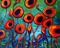 Art: RED POPPIES in the WATER by Artist LUIZA VIZOLI