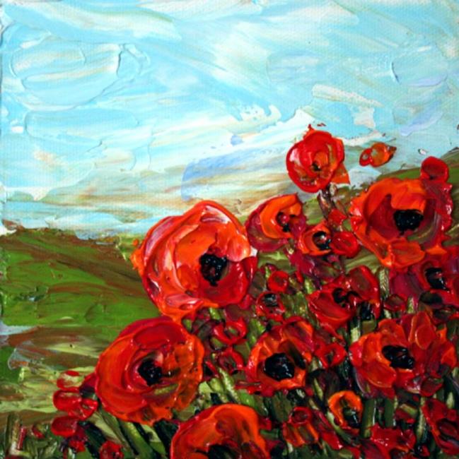 Art: poppies field by Artist LUIZA VIZOLI