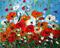 Art: Flowers in Summer Rain-10x8 by Artist LUIZA VIZOLI