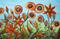 Art: FLOWERS on BLUE SKY  by Artist LUIZA VIZOLI