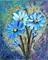Art: BLUE FLOWERS SOLD by Artist LUIZA VIZOLI