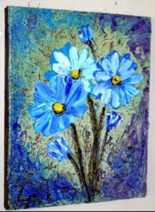 Detail Image for art BLUE FLOWERS SOLD