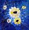 Art: WHITE FLOWERS on BLUE  by Artist LUIZA VIZOLI