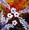 Art: WHITE FLOWERS and FALL LEAVES  by Artist LUIZA VIZOLI