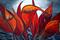 Art: RED FLOWERS by Artist LUIZA VIZOLI