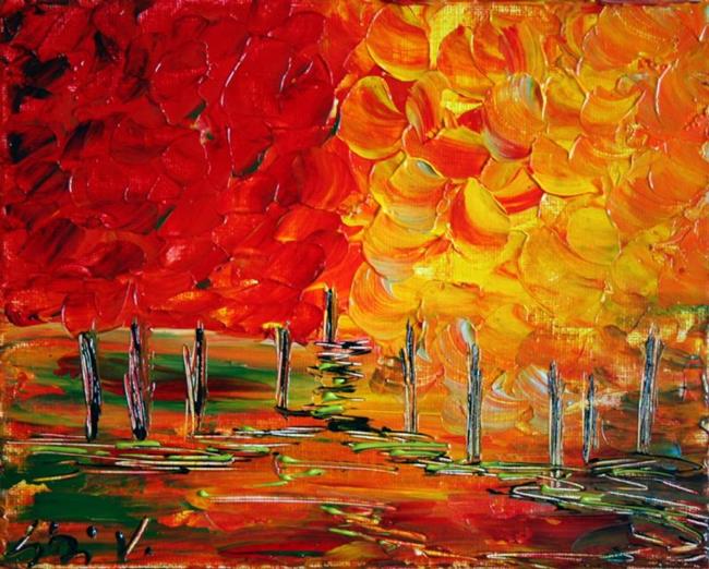 Art: AUTUMN IN PARK-sold by Artist LUIZA VIZOLI