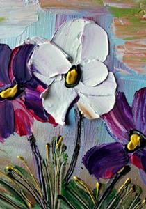 Detail Image for art WHITE PURPLE FLOWERS
