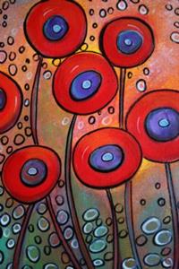 Detail Image for art RED POPPIES in the RAIN