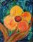 Art: Orange Flower by Artist LUIZA VIZOLI