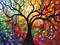 Art: Journey through Seasons 48''x36'' Triptych Landscape Art by Artist LUIZA VIZOLI