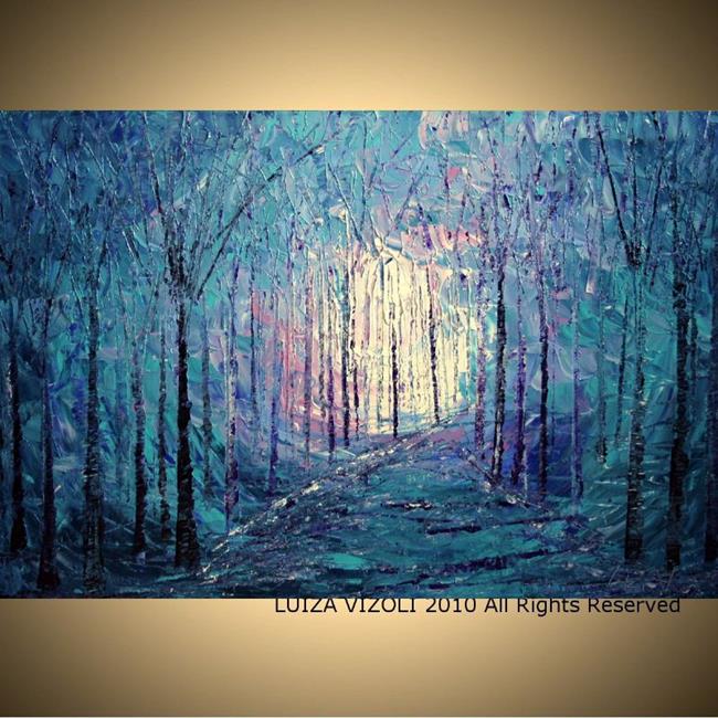 Art: blue night 01.jpg by Artist LUIZA VIZOLI