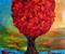Art: RED TREE by Artist LUIZA VIZOLI