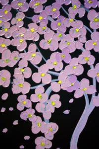 Detail Image for art TEA ROSE TREE on BLACK