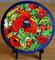 Art: RED on BLUE FANTASY FLOWERS by Artist LUIZA VIZOLI