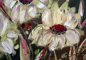 Detail Image for art Chocolate Vanilla Abstract Flowers 