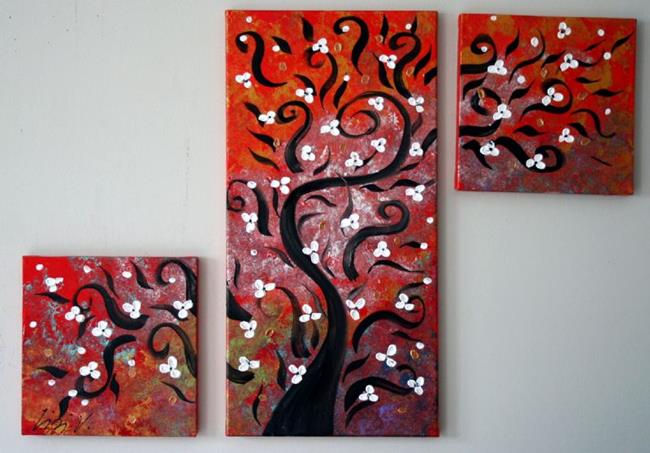 Art: FLOWERING TREE at SUNSET  by Artist LUIZA VIZOLI