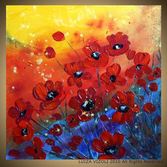 Art: TUSCANY POPPIES in the RAIN  by Artist LUIZA VIZOLI