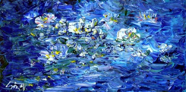 Art: water flowers by Artist LUIZA VIZOLI