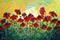 Art: RED WILDFLOWERS by Artist LUIZA VIZOLI