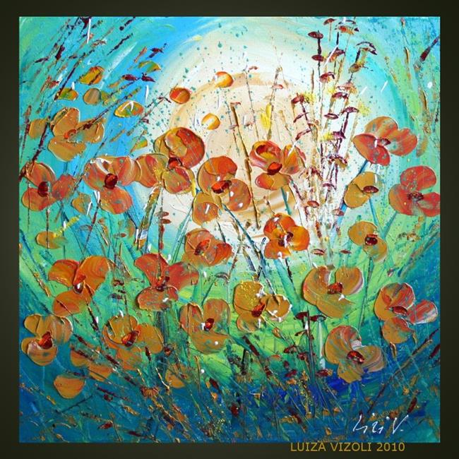 Art: FLOWERS IN DEW.JPG by Artist LUIZA VIZOLI
