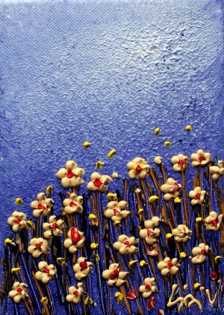 Art: FLOWERS in MORNING FOG by Artist LUIZA VIZOLI