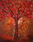 Art: RED TREE by Artist LUIZA VIZOLI