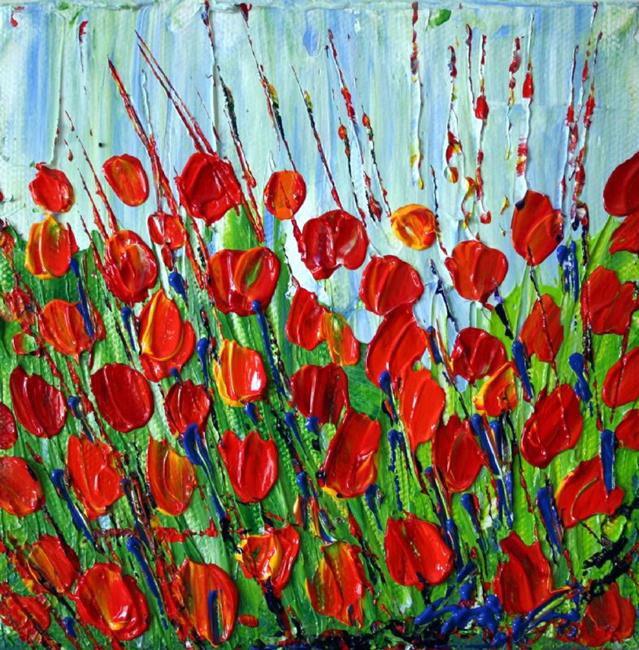Art: RED TULIPS by Artist LUIZA VIZOLI
