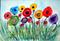 Art: POPPIES by Artist LUIZA VIZOLI