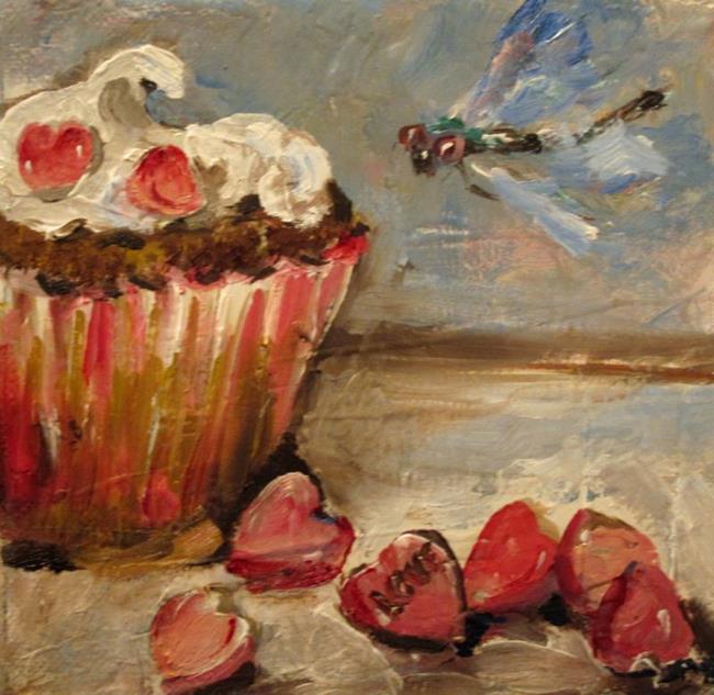 Art: Valentine Love Cupcake-sold by Artist Delilah Smith