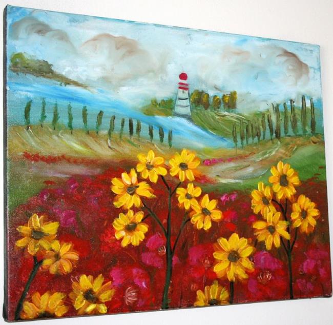 Art: SUNFLOWERS AND POPPIES-sold by Artist LUIZA VIZOLI