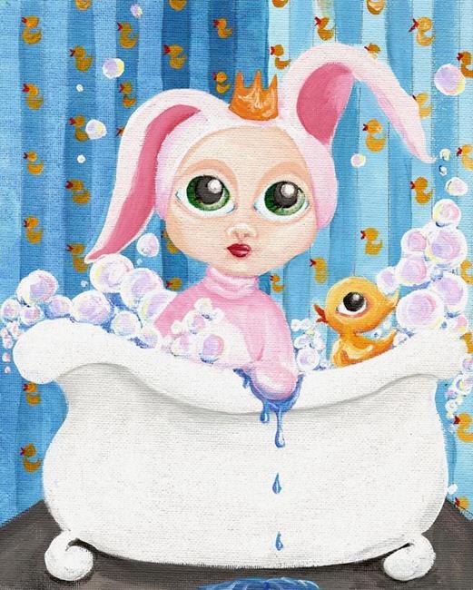 Art: Princess Bathtub Bunny by Artist Noelle Hunt