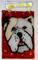 Art: Red Fused glass Bulldog by Artist Deborah Sprague