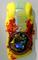 Art: Fused glass copper pendant by Artist Deborah Sprague